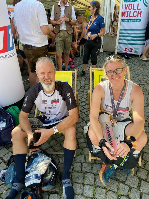 Auch Stephan Kirchberger und Judith Brenneis absolvierten den Traunsee Bergmarathon.  | Foto: LG Innviertel