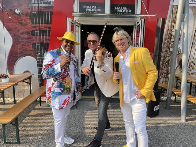 Silvio Gabriel, Stefan Maier und Marc Andrae bei der Premiere in Rosental | Foto: Almer