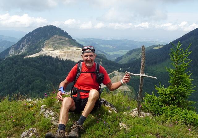 Auf dem Koglerstein steht nur ein einfaches Kreuz.