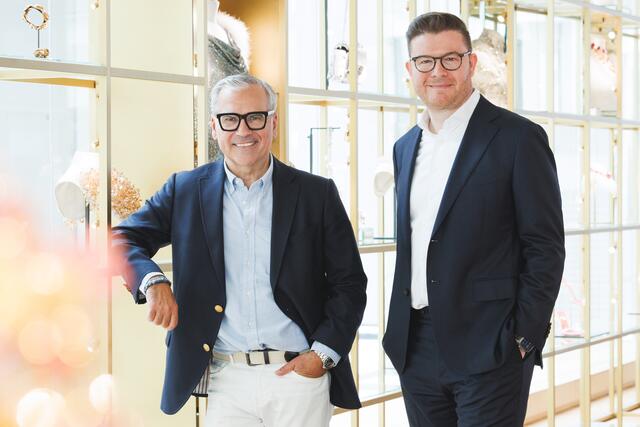 CEO Alexis Nasard und Wattens General Manager und globaler Personalchef Jérôme Dandrieux blicken zuversichtlich in die Zukunft. (v. l.) | Foto: Swarovski