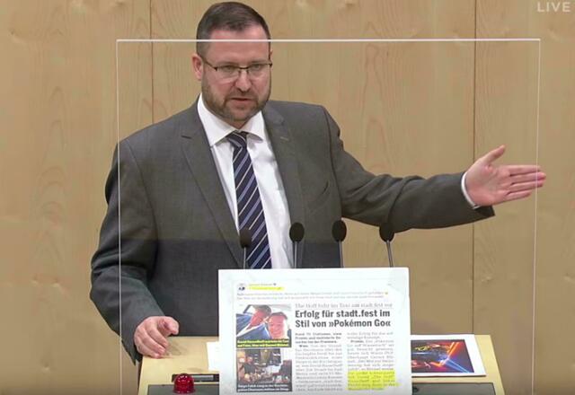 FPÖ-Generalsekretär Christian Hafenecker bezeichnete das Dossier von SOS Mitmensch, das die Nähe von Freiheitlichen Funktionären zum Rechtsextremismus zeigt, als "Pseudostudie". | Foto: FPÖ
