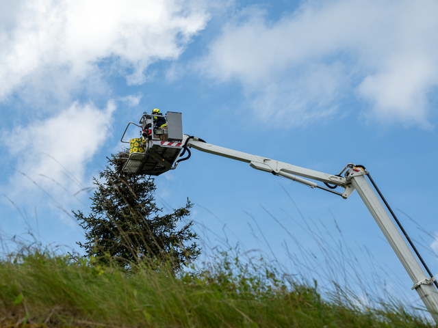 Rettung des Jungstorches © Bernhard Rosenberger