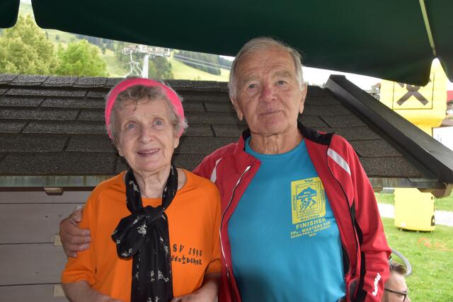 Die Lauf-Urgesteine Irina Spira und Franz Puckl (beide LSV 1990 Kitzbühel). | Foto: Johanna Bamberger