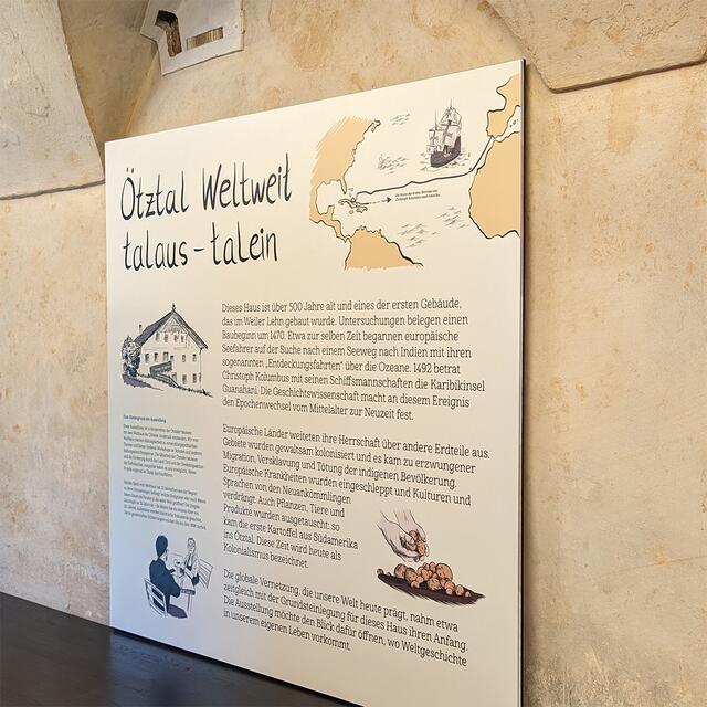 Die Ausstellung „Ötztal Weltweit. Talaus – Talein“ erzählt von den vielen Verbindungen des Ötztals mit der weiten Welt, die bis in das Zeitalter der europäischen Expansion zurückreichen. | Foto: Norbert und Ines Graus (blickfisch.at)