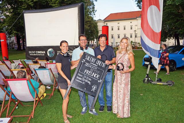 Eva Andraschek (Silent Cinema), Gerhard Briggl (Stadtmarketing), Vizebürgermeister Willi Koch und Stadtmarketing Ausschussobfrau GR Evelyn Köfer (von links) | Foto: eggspress