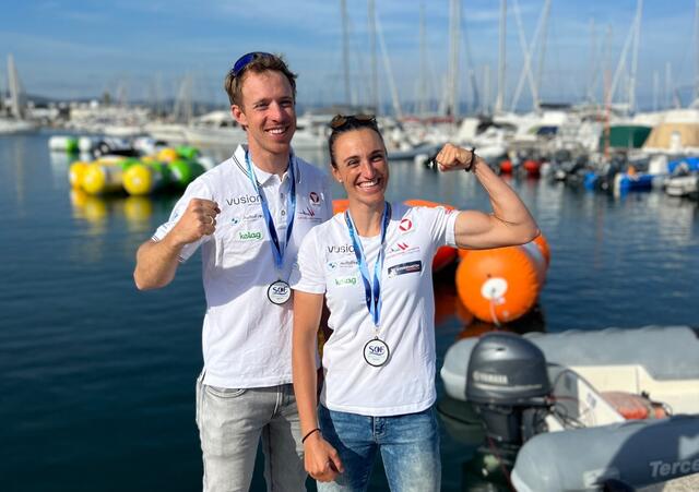 Mittlerweile ein eingespieltes und entsprechend erfolgreiches Team: Lukas Mähr und Lara Vadlau.  | Foto: Privat 