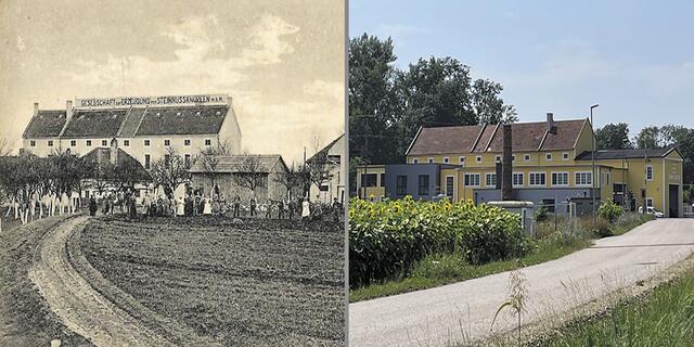 Hier ein Damals und Heute Vergleich der Butonia Fabrik.  | Foto: Willert (damals), Müller (heute)