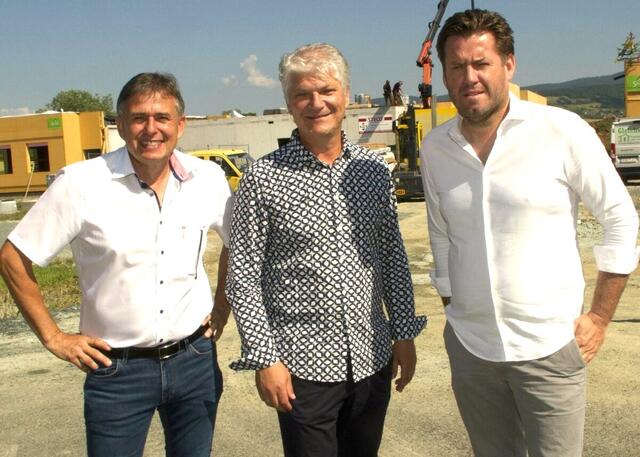 Bgm. Robert Marlovits (Schachendorf) - Bgm. Joachim Radics (Markt Neuhodis) und Bgm. Bernhard Herics (Schandorf).