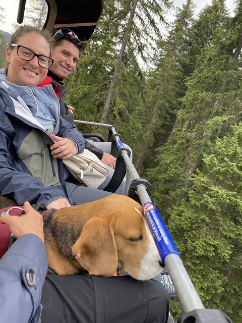 Auch am Sessellift darf der Hund mit. | Foto: Alexandra Goll