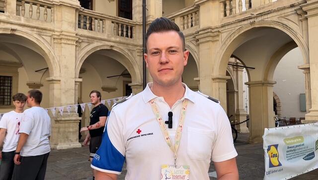 Marcel Hausegger: Bewerter bei der Station im Landhaushof | Foto: Julia Glajncer