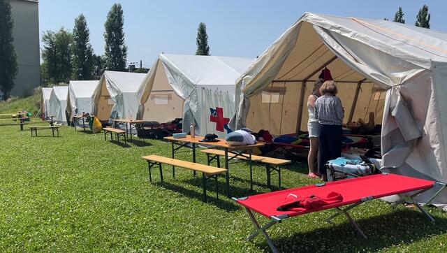 Zeltlager am Bildungscampus in St. Peter | Foto: Julia Glajncer