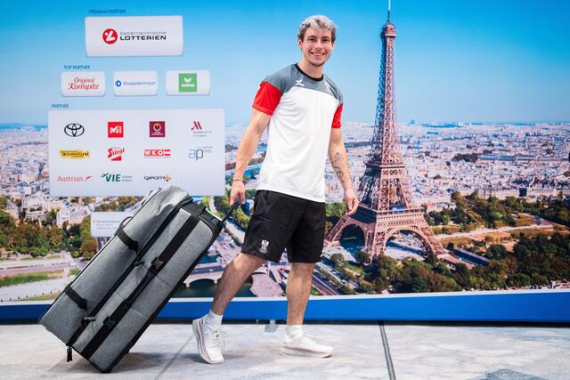 Benni Wizani wünscht sich natürlich eine Medaille in seinem Koffer auf dem Weg zurück nach Wien. | Foto: GEORG HOCHMUTH / APA / picturedesk.com