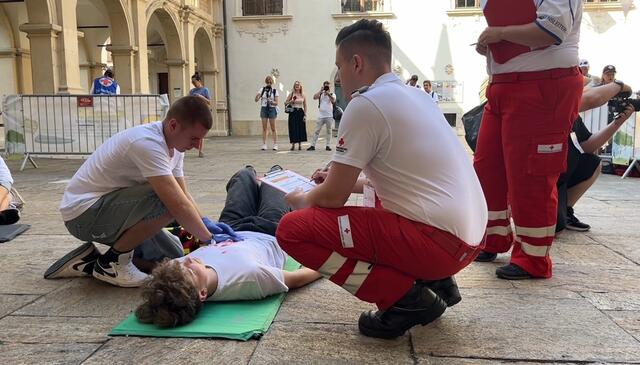 Erste Hilfe im Landhaushof | Foto: Julia Glajncer