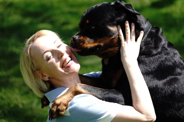 Christina Meister-Sedlinger aus Oberndorf an der Melk mit ihrem Hund Ares | Foto: Physiodog