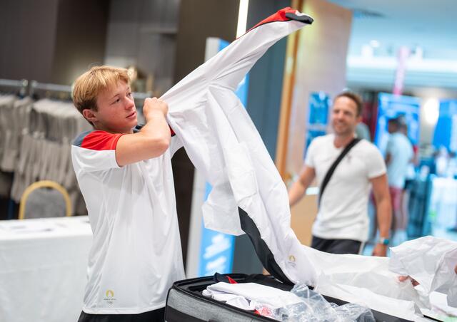 Knoll im Rahmen einer Einkleidung des Österreichischen Olympischen Komitees (ÖOC) in Wien. | Foto: GEORG HOCHMUTH / APA / picturedesk.com