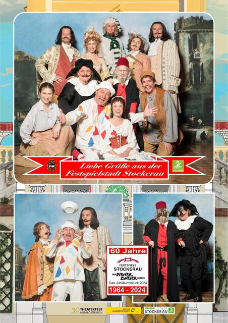 Eine der beiden Ansichtskarten zum Jubiläum „60 Jahre Festspiele Stockerau“ | Foto: Schneps