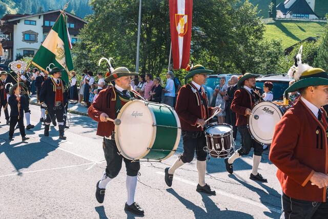 Auch der Trommelzug des Viertels Tirol Mitte war mit dabei. | Foto: Pernsteiner