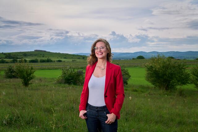 Anja Haider-Wallner war vergangene Woche im Bezirk Mattersburg unterwegs. | Foto: Grüne Burgenland