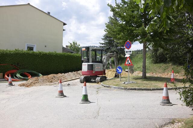 Hier, ebenfalls im Bereich Siedlung Drei, ist ein Straßenzug gesperrt.