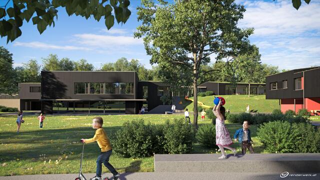 Das SOS Kinderdorf Altmünster bekommt ein Haus für Freizeit &amp; Therapie. | Foto: renderwerk.at