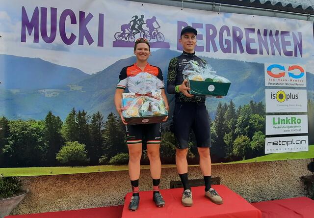 Taggesschnellste Radler Cornelia Holland und Daniel Eichmair | Foto: Renner