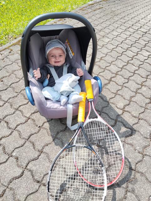 Früh übt sich, wer ein Tennis-Ass werden will. | Foto: Veronika Frank