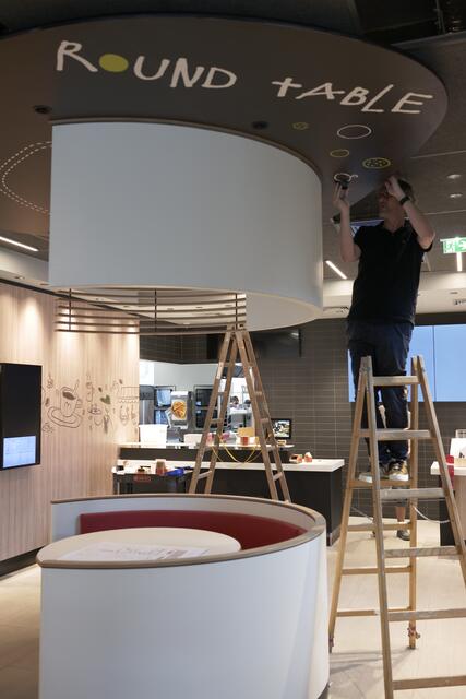 Finale Arbeiten im Obergeschoss.