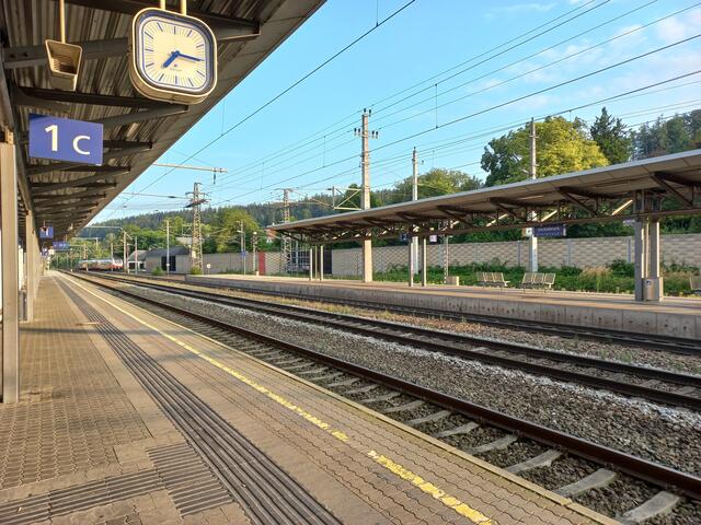 Ein Mann ist am Bahnhof Vöcklabruck aufs Gleis gefallen. Ein durchfahrender Zug trennte ihm das Bein ab.  | Foto: Silvia Viessmann