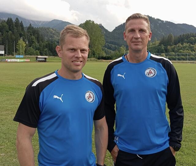 Andreas Schütz und Dirk Handtrack (v.l.), das neue Trainerduo beim SV Schweiger Reutte. | Foto: SV Schweiger Reutte