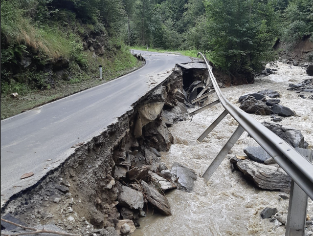 L19 Innerkremser Straße wurde stark beschädigt. | Foto: Land Kärnten/Abteilung 9