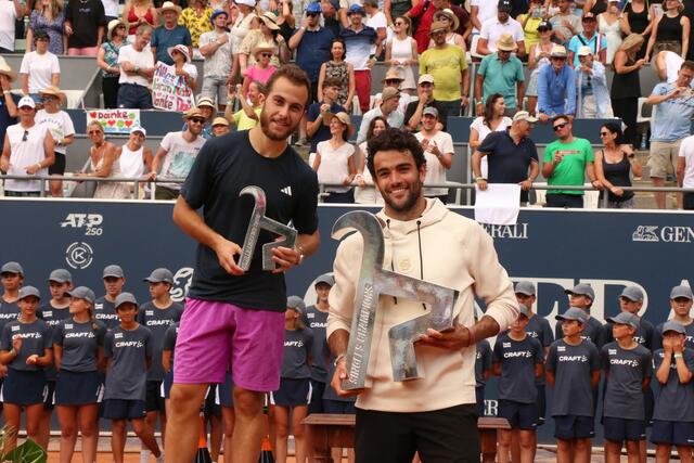 Hugo Gaston (links) verlor auch das zweite Endspiel seiner Karriere nach Gstaad 2021