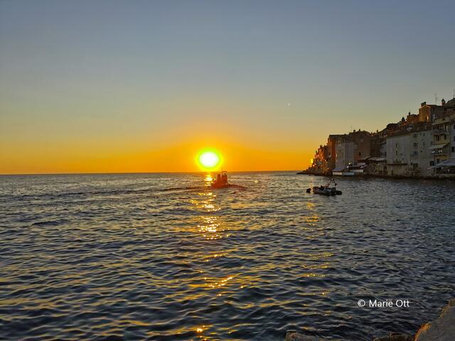 Sonnenuntergang in Rovinj, Kroatien