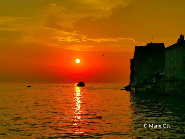Sonnenuntergang am Meer, Kroatien