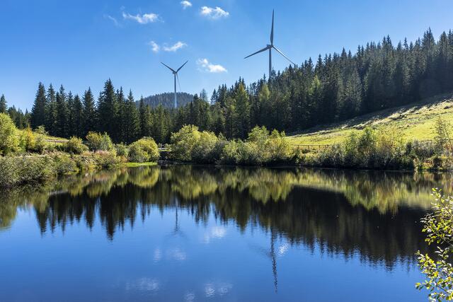 Windkraft auf der Freiländeralm. | Foto: Energie Steiermark - Symbolfoto