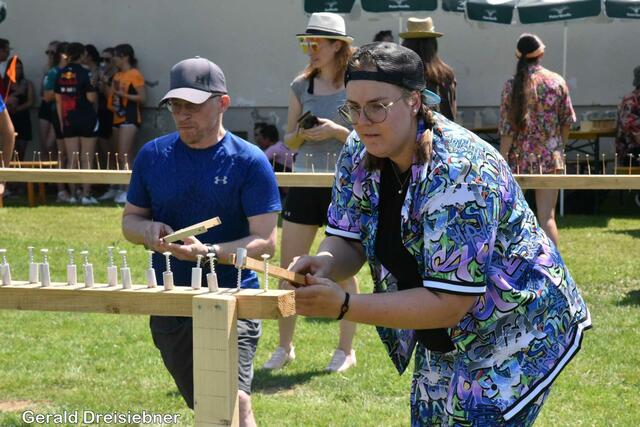 Geschicklichkeit,  Schnelligkeit und Teamgeist zählte beim 27. Super-Zehnkampf in Preßguts.  | Foto: Gerald Dreisiebner