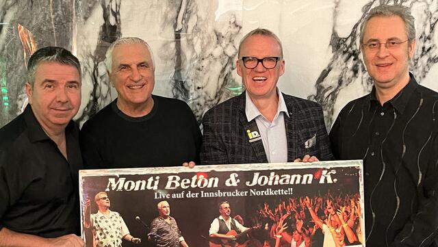 Die Köpfe von Monti Beton: Chef Toni Matosic, Goleador Hans Krankl, Promoter und Moderator „The Voice“ Ralph Schader und der zweite Chef Thomas Schreiber! | Foto: Monti Beton