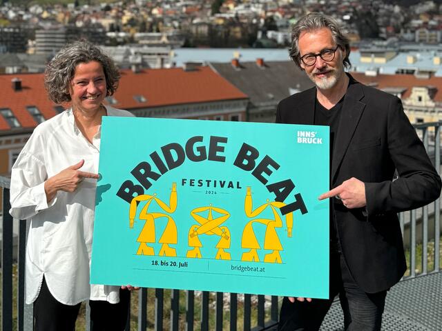 Heike Kiesling und Marc Hess freuen sich über das gelungene erste Bridge Beat Festival in Innsbruck. | Foto: Stadtmarketing