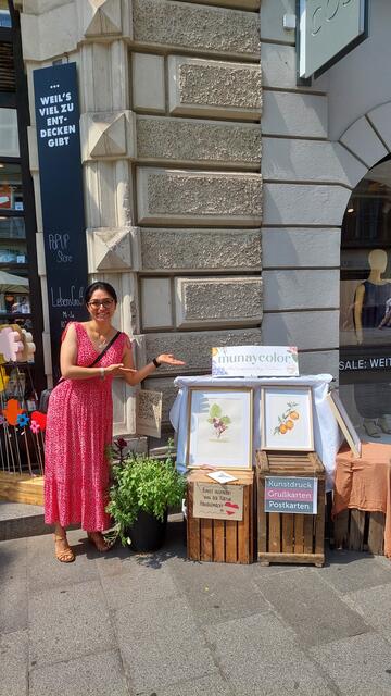 Nataly Pena von "munaycolor" malt Aquarell-Illustrationen, inspiriert von der Natur.  | Foto: StadtLABOR