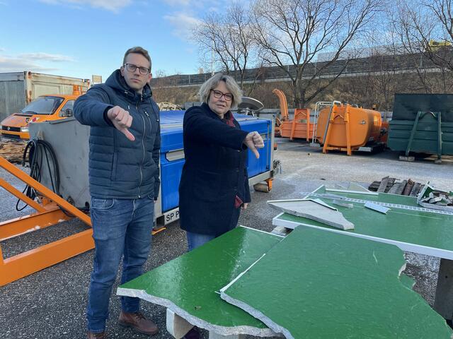 Zu Silvester wurde ein Tischtennistisch zerstört. Wie das passiert ist, blieb ungewiss. | Foto: Stadtgemeinde Schwechat