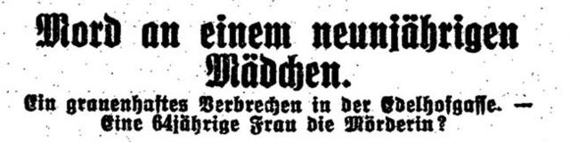 Die "Reichspost" vom 25. Oktober 1923 informiert über die schreckliche Tat. | Foto: OeNB, Anno