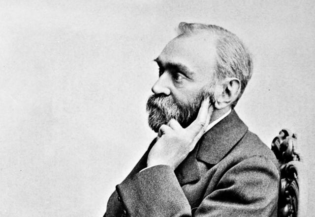 Alfred Bernhard Nobel wurde 1833 in Stockholm geboren. Er war Chemiker und Erfinder und hatte 355 Patente angemeldet. Ihm ist es zu verdanken, dass es den Nobelpreis gibt. | Foto: Von Gösta Florman (1831–1900) / The Royal Library - Sweden.se credits image to www.imagebank.sweden.se, Gösta Florman / The Royal Library, Gemeinfrei, https://commons.wikimedia.org/w/index.php?curid=2532726