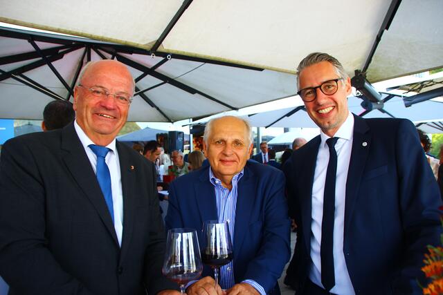 Beim IV Empfang 2024 (v.l.): Christian Struber, Wolfgang Bell, Dominik Engel.  | Foto: Martin Schöndorfer, 2024