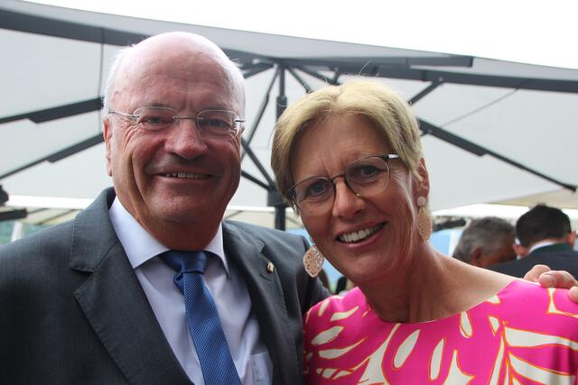 Beim IV Empfang 2024: Christian Struber mit Gattin. | Foto: Martin Schöndorfer, 2024