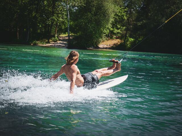 Wake-Fun-Action im Waldbad Anif. | Foto: Waldbad Anif