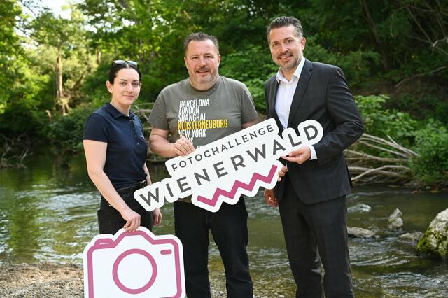 Anna Stur (WW Tourismus), Stefan Gabritsch (Klosterneuburg), Michael Wollinger (WW Tourismus). | Foto: Wienerwald Tourismus/Sonja Pohl