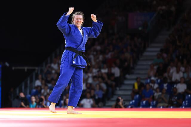 Michi Polleres jubelt in Paris über Olympia-Bronze. | Foto: GEPA pictures