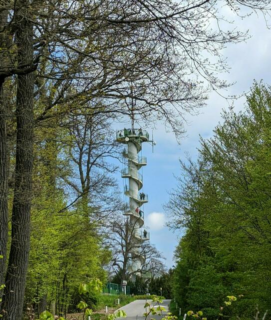 Der 31 Meter hohe Turm steht an der Johann-Staud-Straße am Gallitzinberg. | Foto: Poldi Lembcke