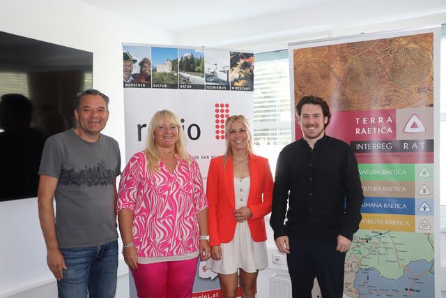 Gerald Jochum, Birgit Kofler, Eva Hergel und Sebastian Vicoli von RegioL. | Foto: Seelos