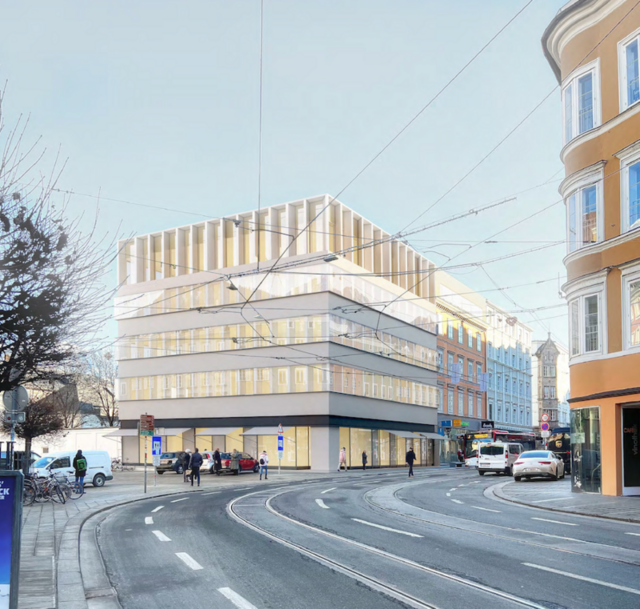 Baustopp für die Neugestaltung der Museumstraße 1 (das Siegerprojekt  von Henke Schreieck Architekten). | Foto: © Henke Schreieck Architekten ZT GmbH