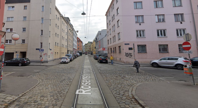 An der Hernalser Kreuzung Geblergasse/Rosensteingasse ereignete sich am Dienstagabend ein tödlicher Verkehrsunfall. | Foto: Screenshot Google Maps